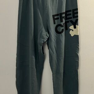 Freecity Dark Teal Joggers with Black and Cream Logo